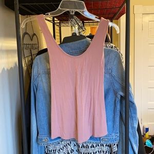 Pink tank with open back